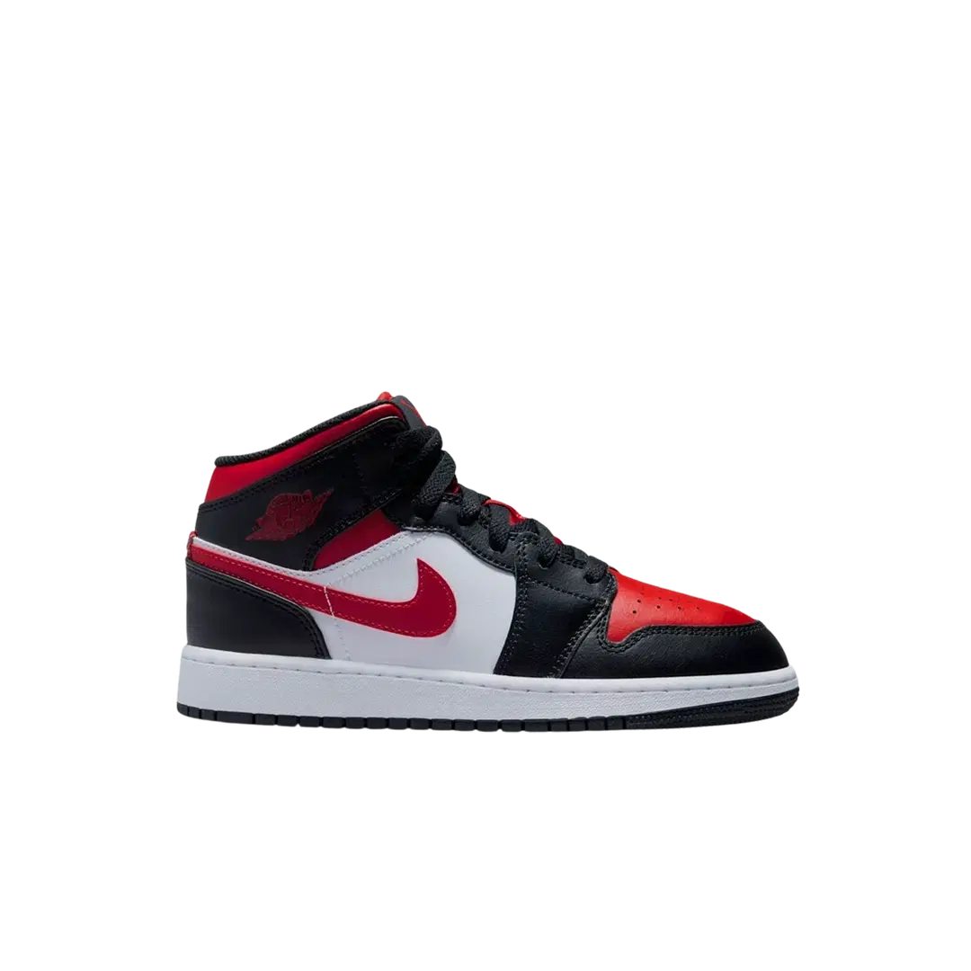 Jordan Air Jordan 1 Mid Black Fire Red (GS)