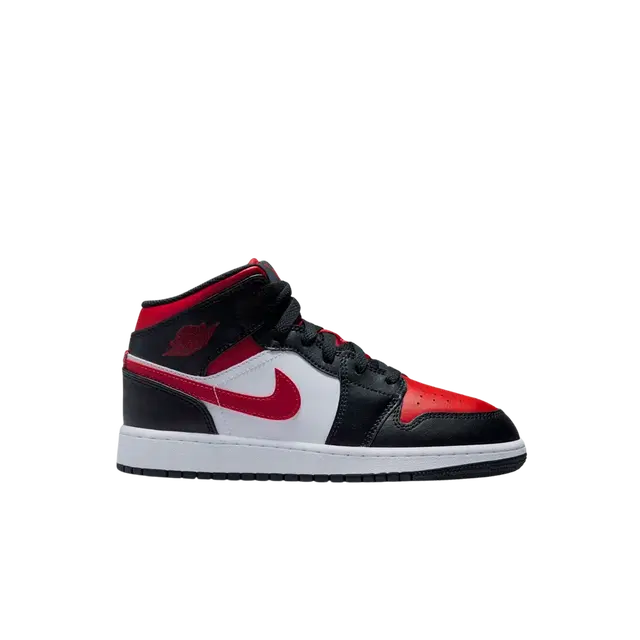 Jordan Air Jordan 1 Mid Black Fire Red (GS) - view 2