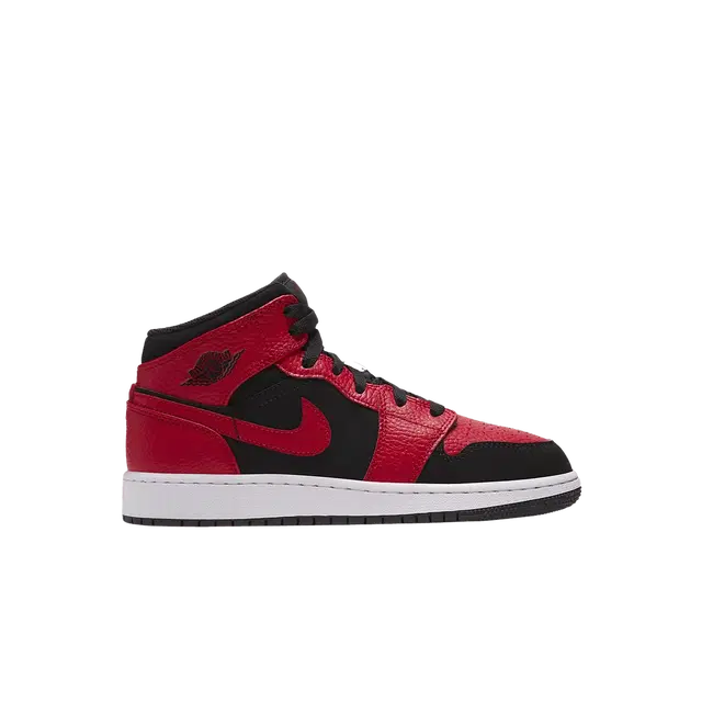 Jordan (GS) Jordan 1 Mid Black Gym Red - view 2