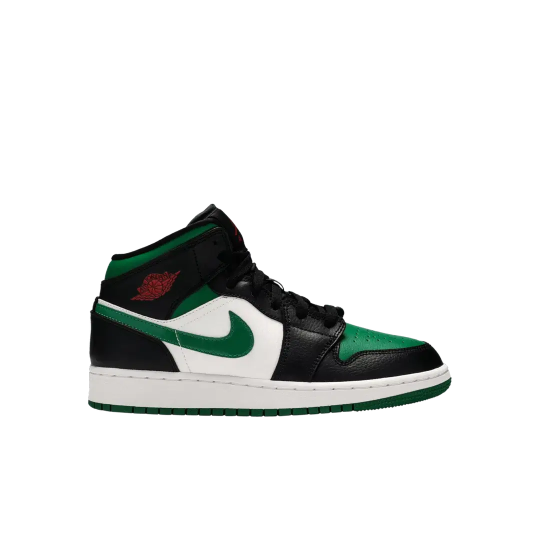 Jordan (GS) Jordan 1 Mid Black Pine Green