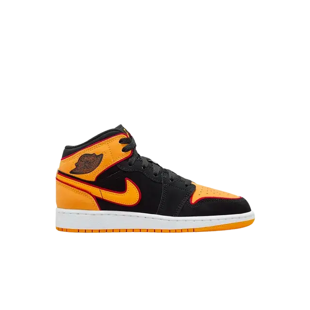 Jordan (GS) Jordan 1 Mid SE Black Vivid Orange - view 2