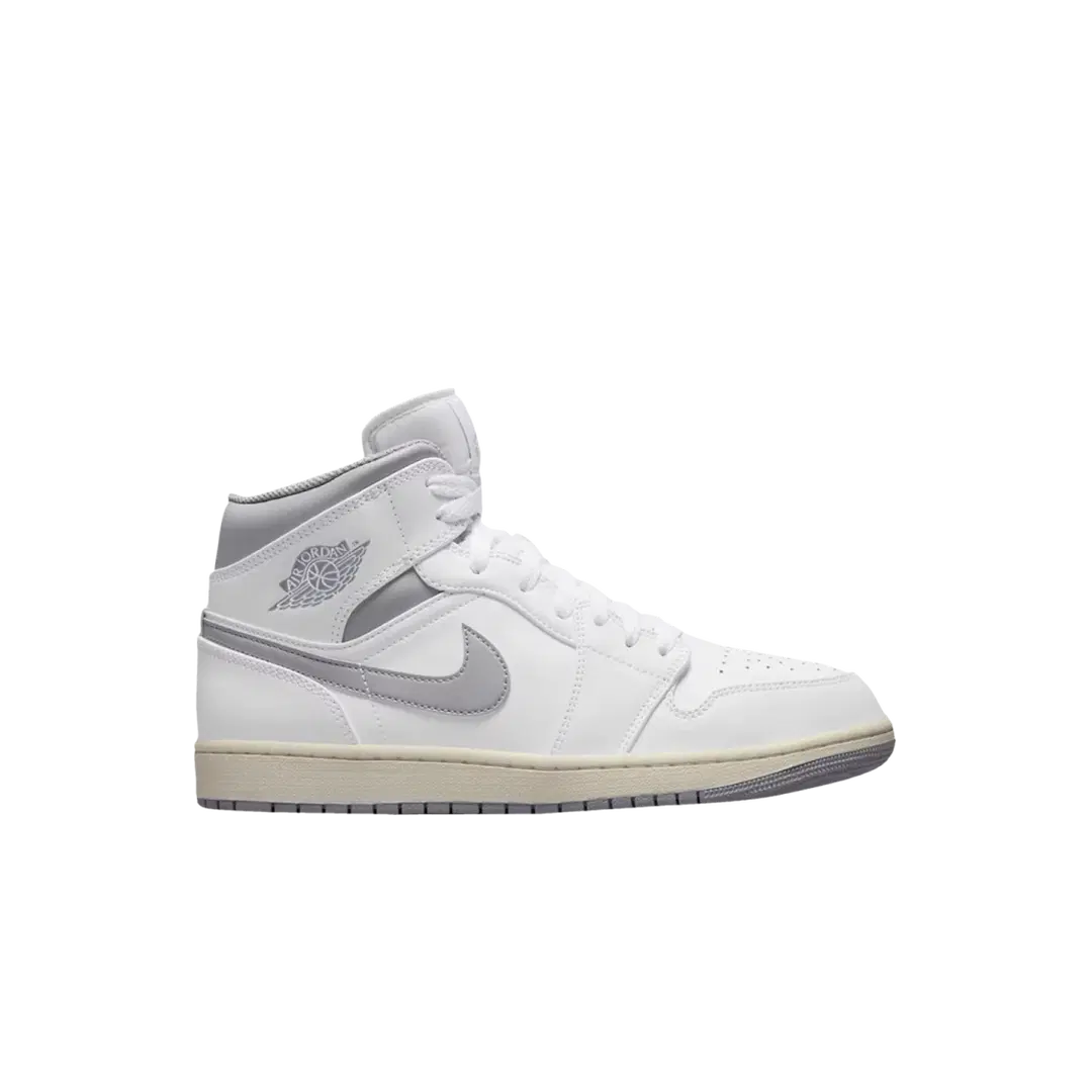 Jordan (GS) Jordan 1 Mid White Stealth