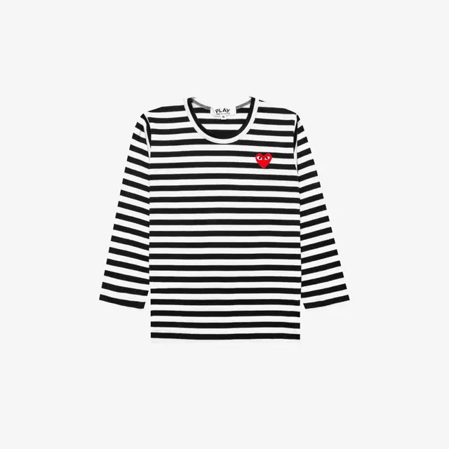 Comme des Garcons (Kids) Play Comme Des Garcons Striped LS T-Shirt Black White - view 1