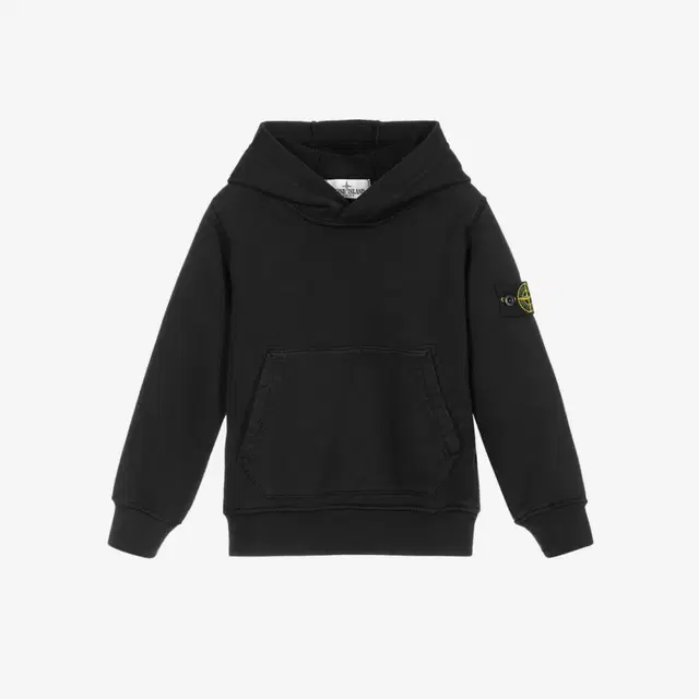Stone Island (Kids) Stone Island 61640 Cotton Fleece Hooded Sweatshirt Black - 22FW - view 2