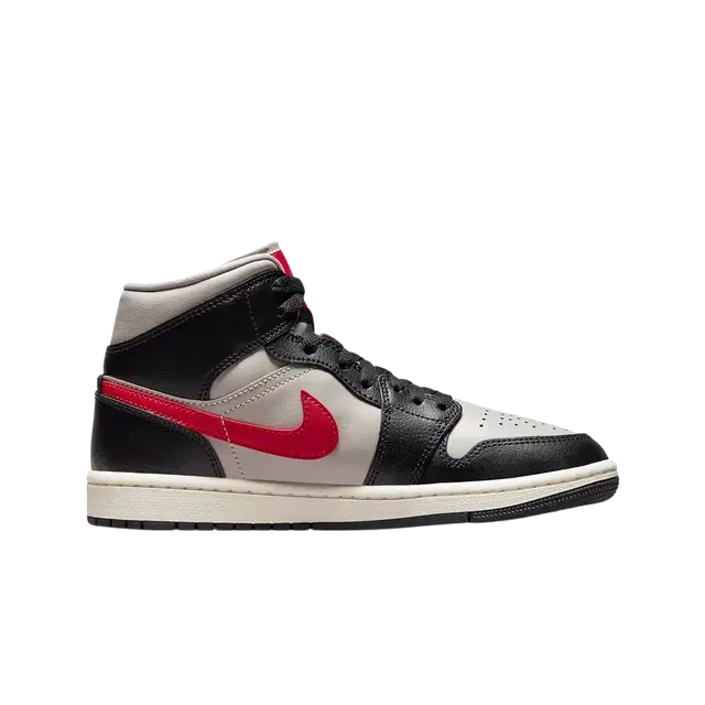 Jordan Jordan 1 Mid Black College Grey Gym Red (Women's) - view 1