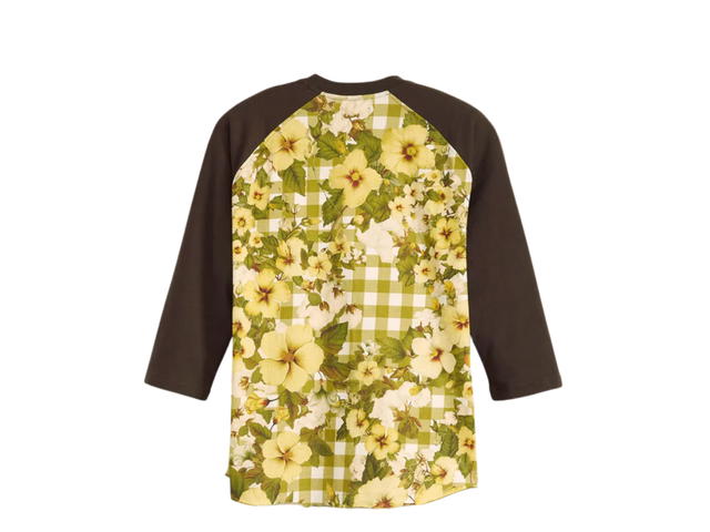 Levi's Levi's x Denim Tears Baseball Tee Floral Gingham Gold Green - view 2