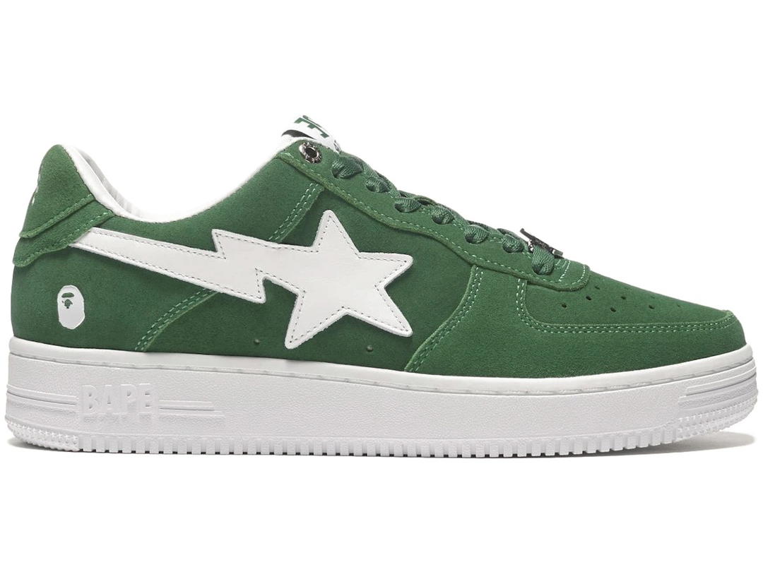 Bape A Bathing Ape Bape Sta Low Green Suede