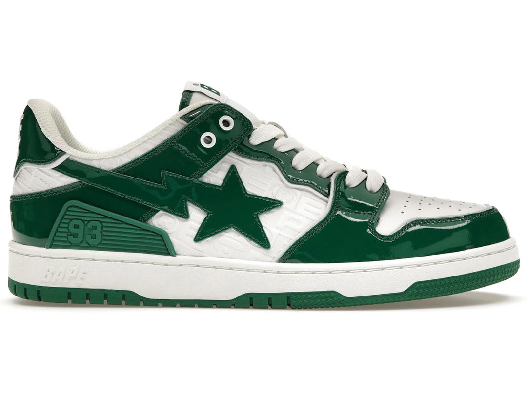 Bape A Bathing Ape Bape SK8 Sta Green White Patent