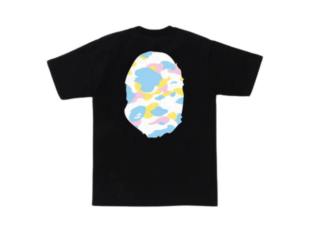 Bape Bape Multi Camo Big Ape Head Tee Black - view 2