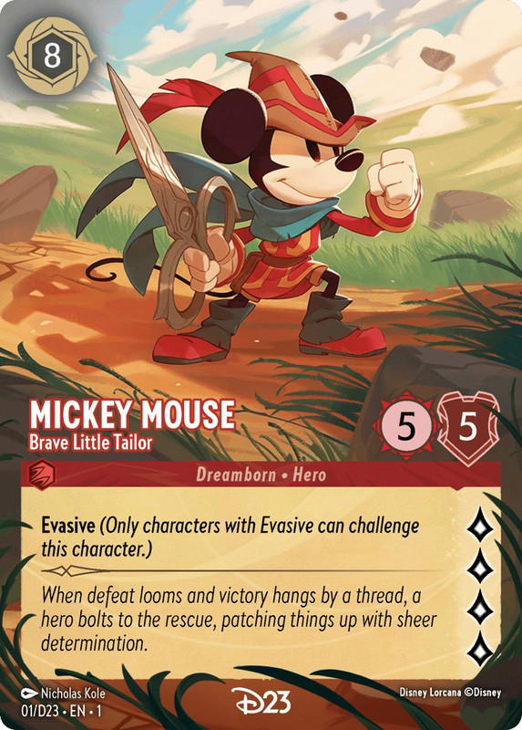 Disney Lorcana Disney Lorcana Mickey Mouse Brave Little Tailor Promo [01/D23] D23 Collection 2024 (EN)