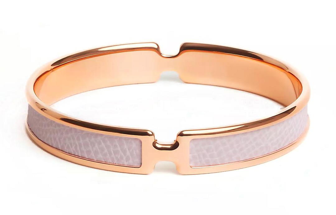 Hermes Hermes 18K Rose Gold Bangles Women's Pink