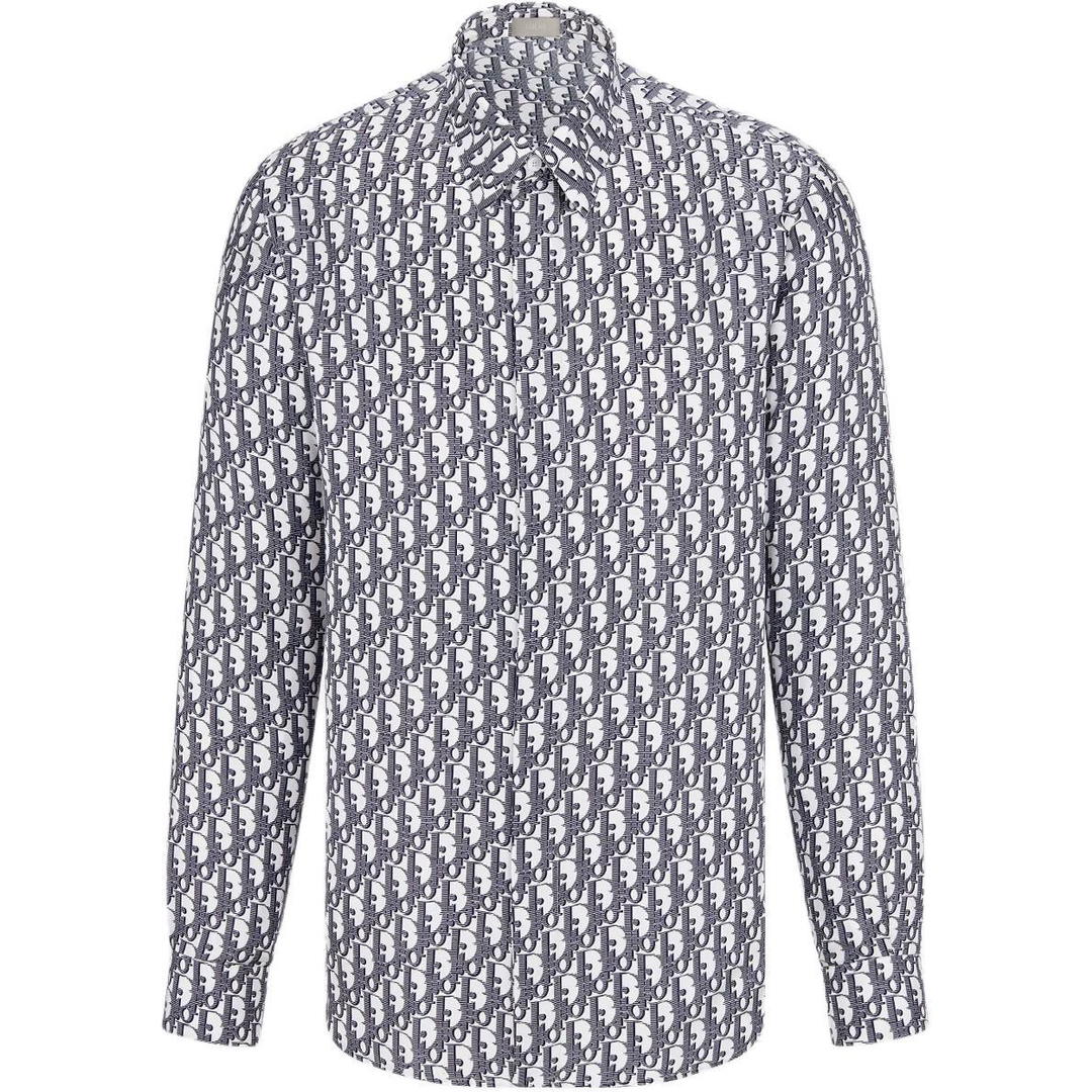 Dior Dior SS25 Summer Men's Clothing Collection Shirt Men's Blue White