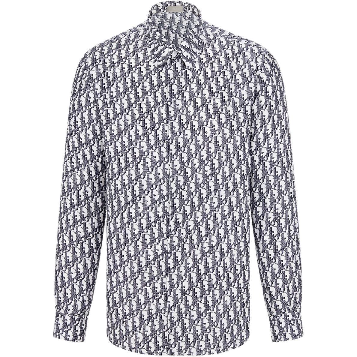 Dior Dior SS25 Summer Men's Clothing Collection Shirt Men's Blue White