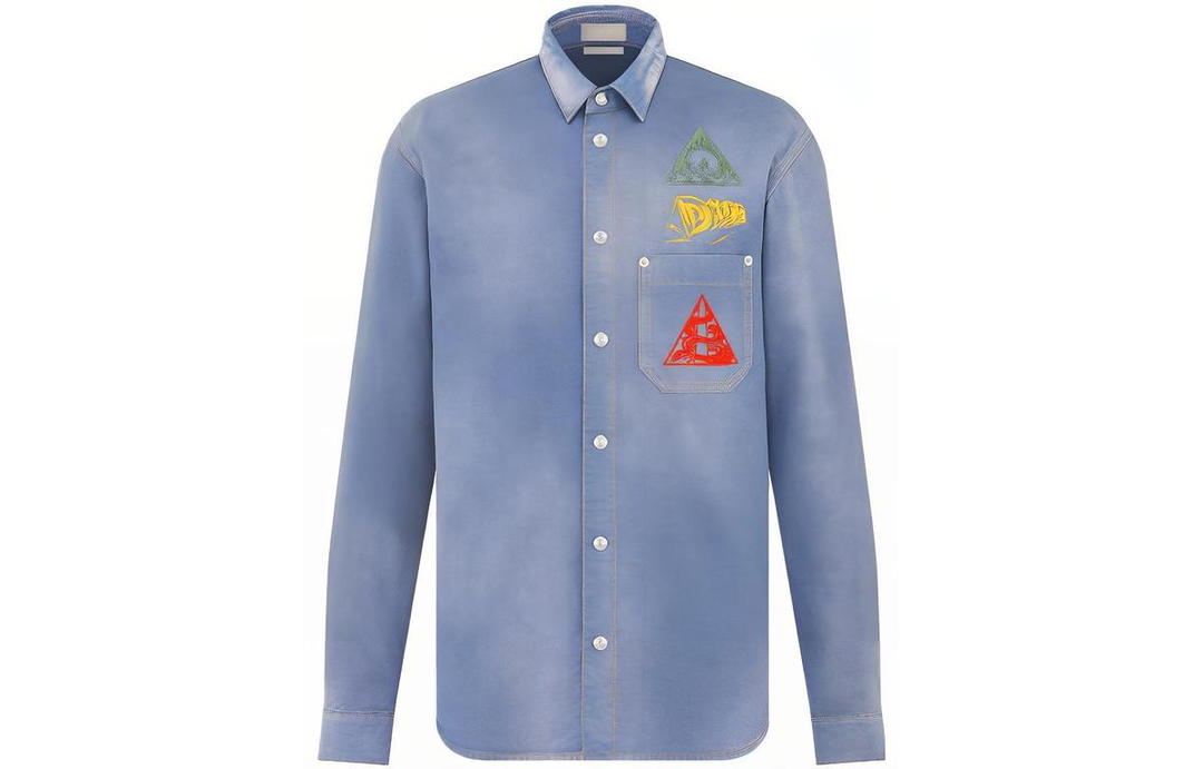 Dior Dior Buttoned Long Sleeved Denim Shirt