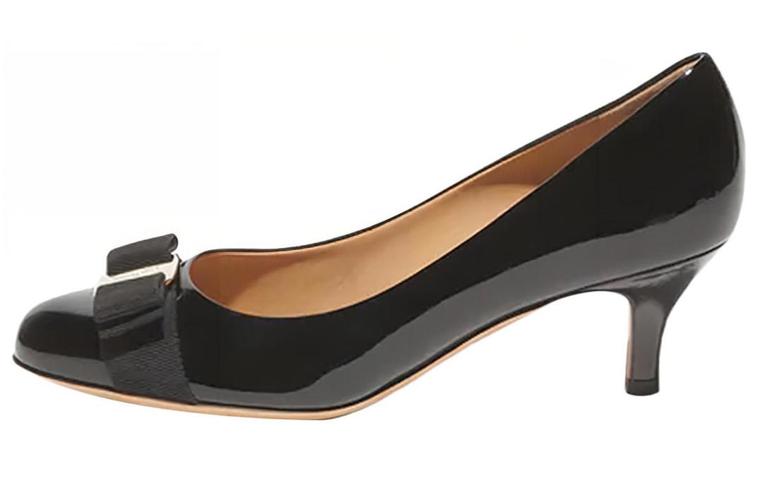 Ferragamo FERRAGAMO Carla Cone Heel High Heels Women's Black