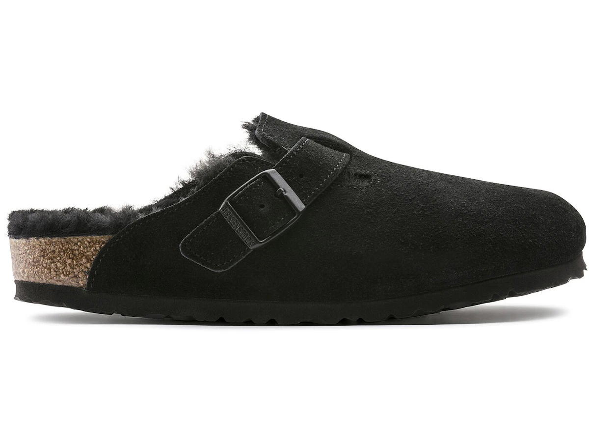 Birkenstock Birkenstock Boston Shearling Suede Black
