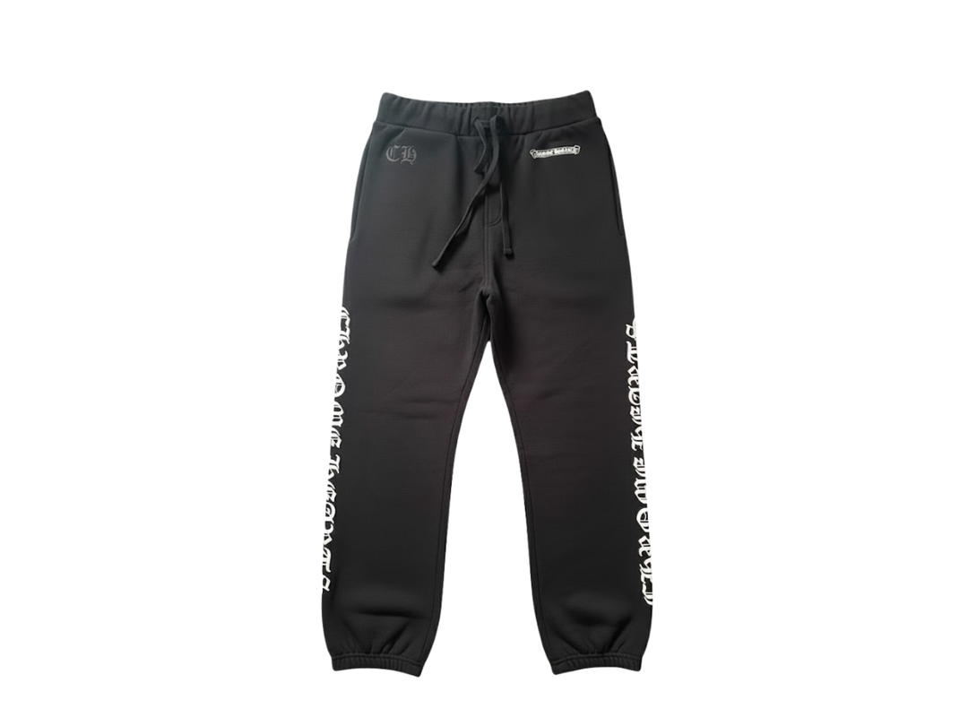Chrome Hearts Chrome Hearts Scroll Logo Split Pocket Sweatpants Black