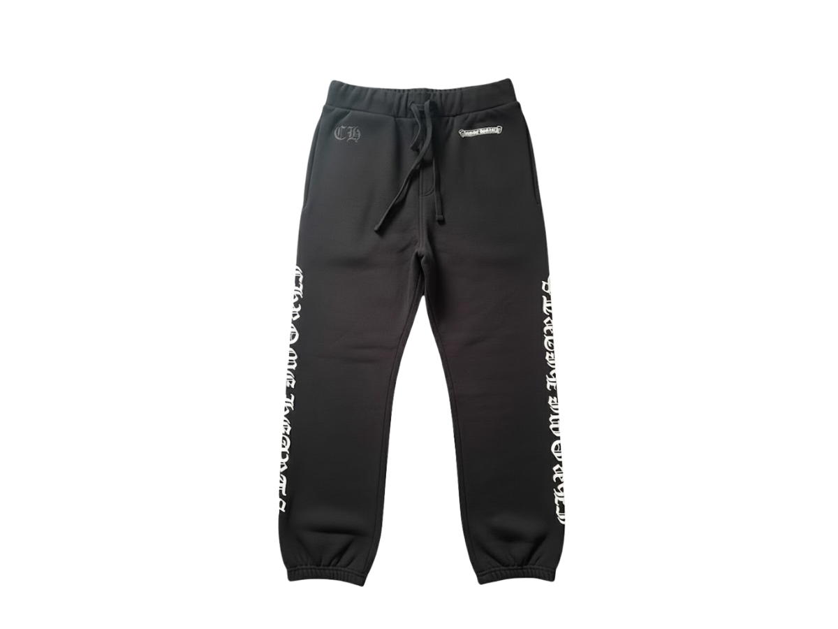 Chrome Hearts Chrome Hearts Scroll Logo Split Pocket Sweatpants Black