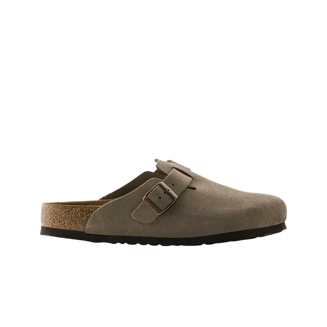 Birkenstock Birkenstock Boston Soft Footbed Suede Taupe