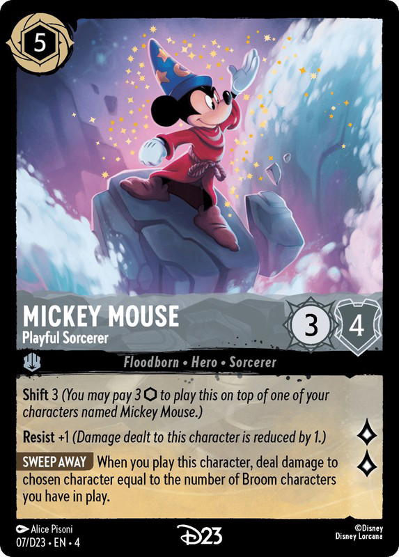 Disney Lorcana Disney Lorcana Mickey Mouse Playful Sorcerer Promo [07/D23] D23 Collection 2024 (EN)