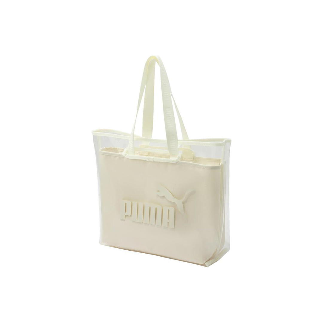 Puma Puma Polyurethane Tote Bag Shopping Bag Shoulder Bag Handbag Regular Women's Ivory White