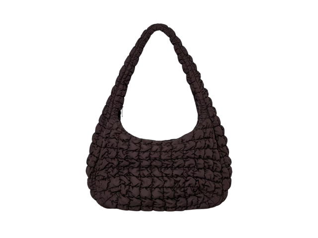 COS COS Oversized Quilted Crossbody Bag Dark Brown - view 1