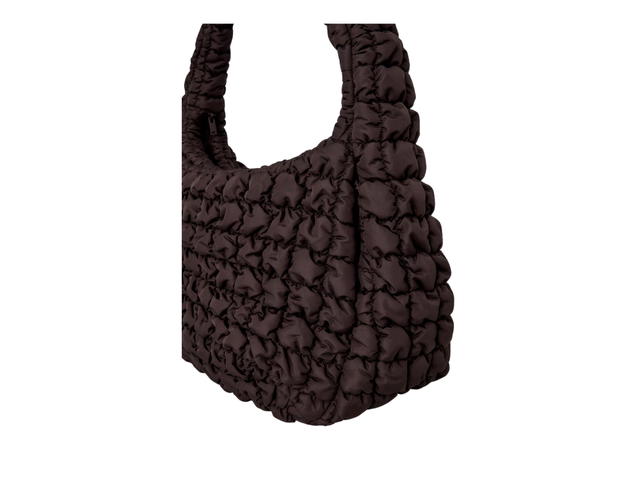 COS COS Oversized Quilted Crossbody Bag Dark Brown - view 2