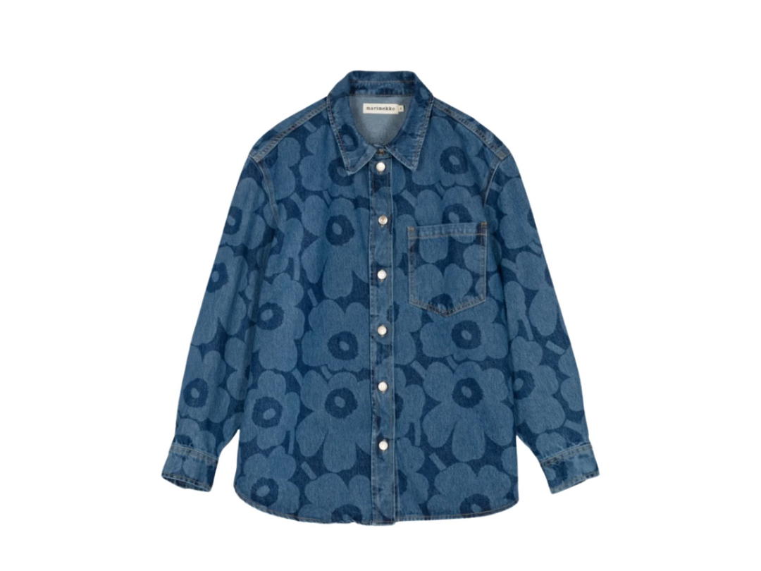 Marimekko Marimekko Maridenim Vaihe Unikko Jean shirt Mid Indigo