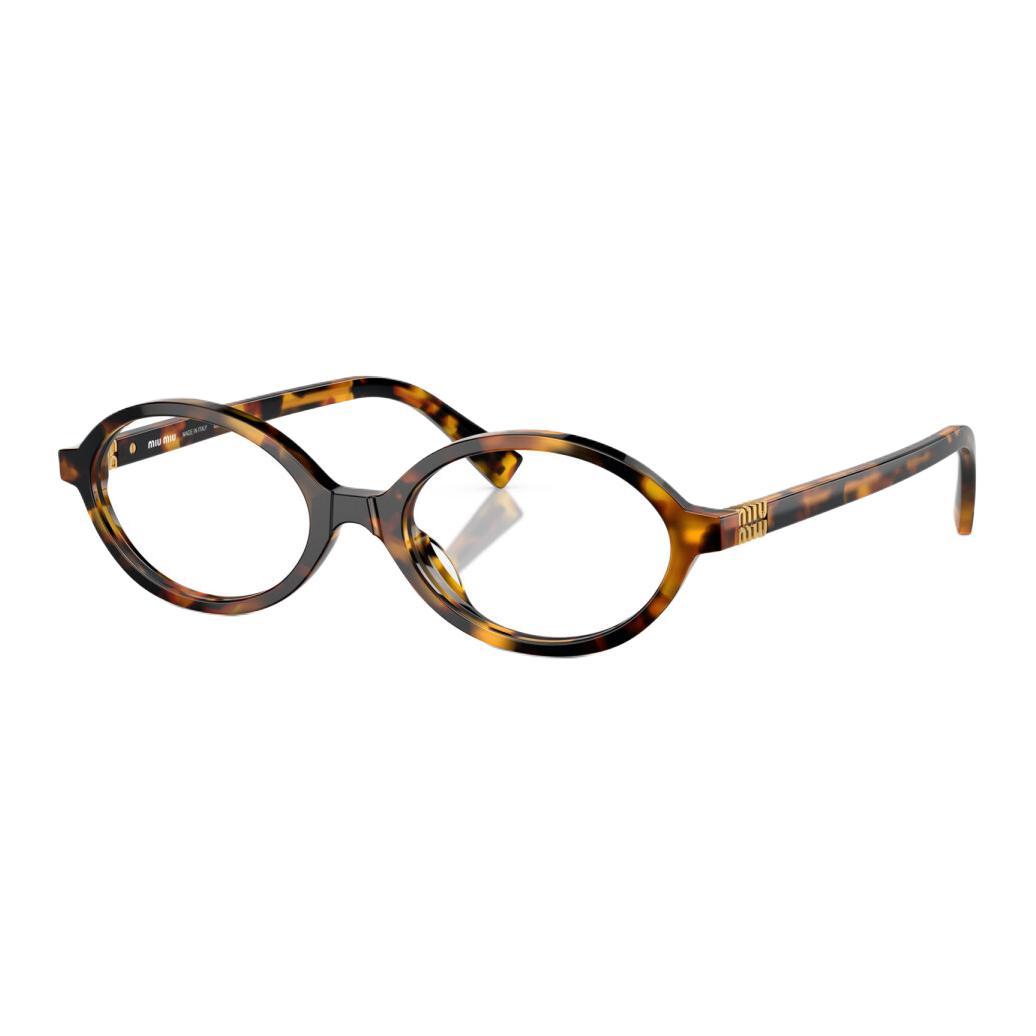 Miu Miu MIU MIU Acetate Oval Eyeglass Frames Women's Brown