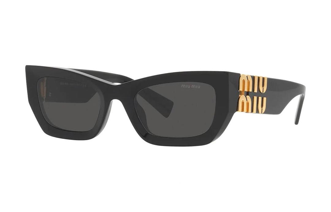 Miu Miu MIU MIU Acetate Irregular Shape Sunglasses Women's Black