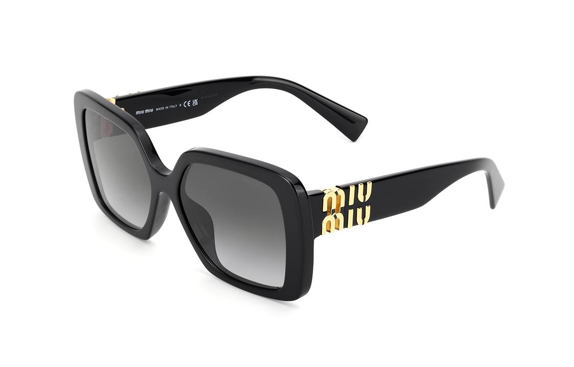 Miu Miu MIU MIU Plate Frame Irregular Shape Sunglasses Women's Black