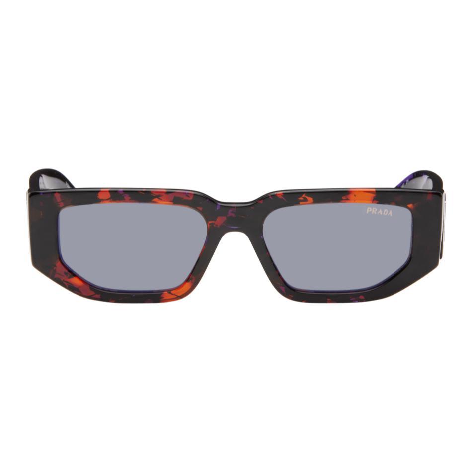 Prada Prada Acetate Irregular Shape Sunglasses Women's Tortoiseshell