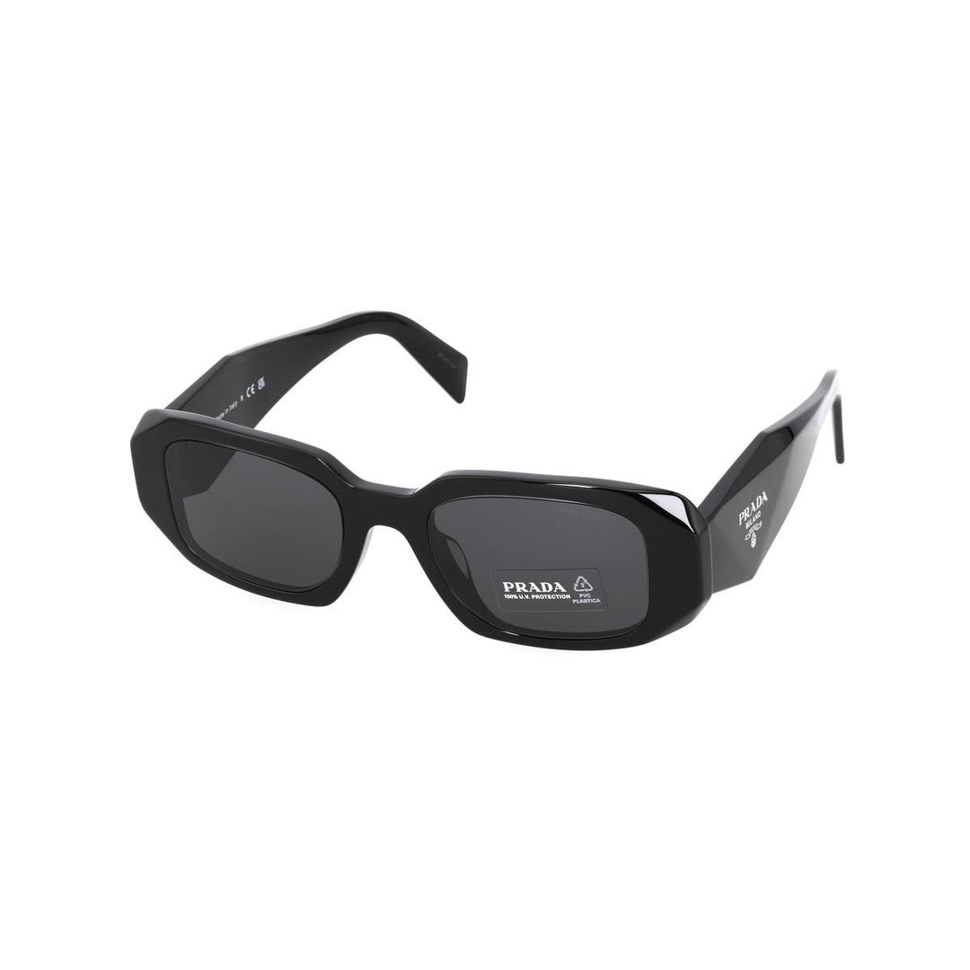 Prada Prada Acetate Irregular Shape Sunglasses Unisex Black