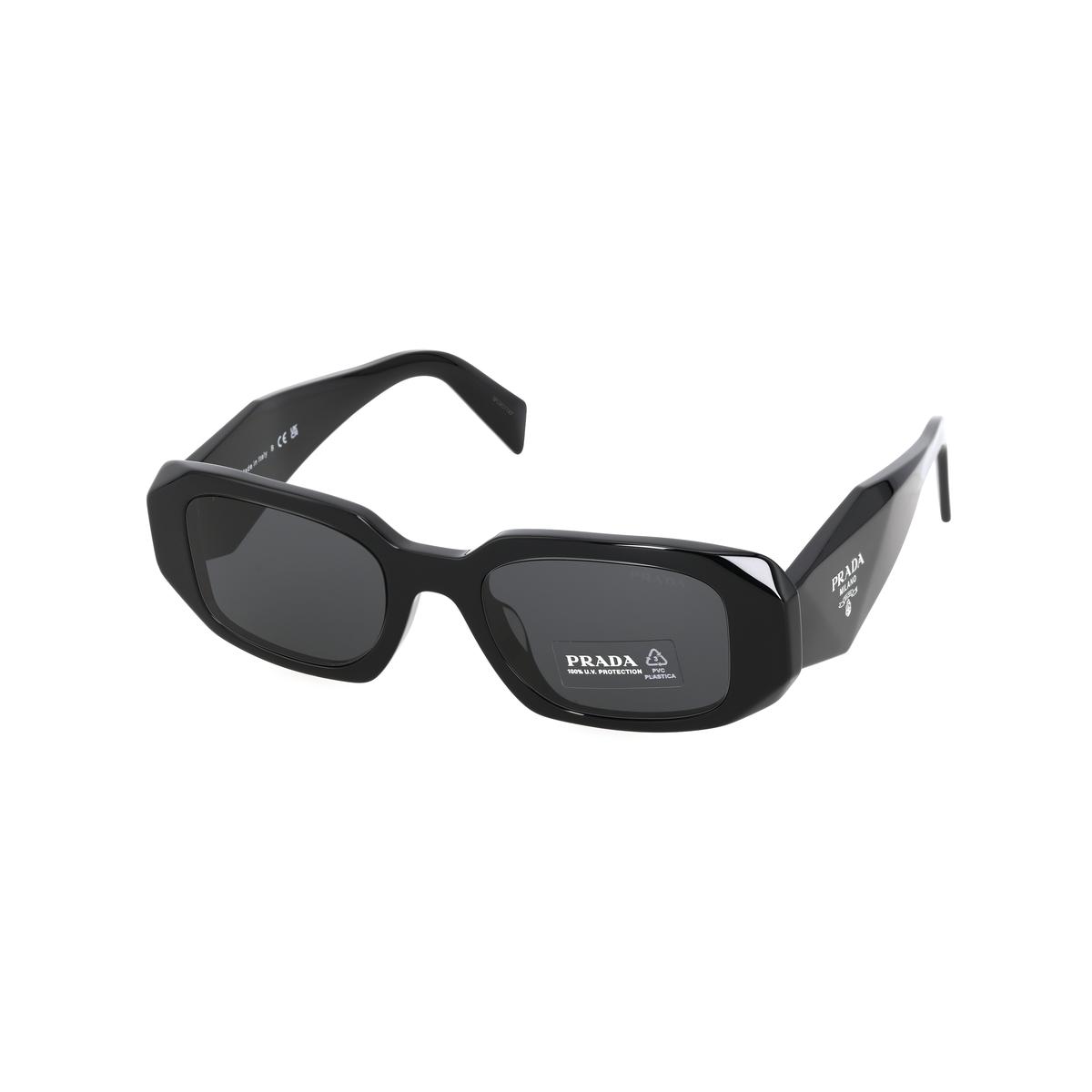 Prada Prada Acetate Irregular Shape Sunglasses Unisex Black