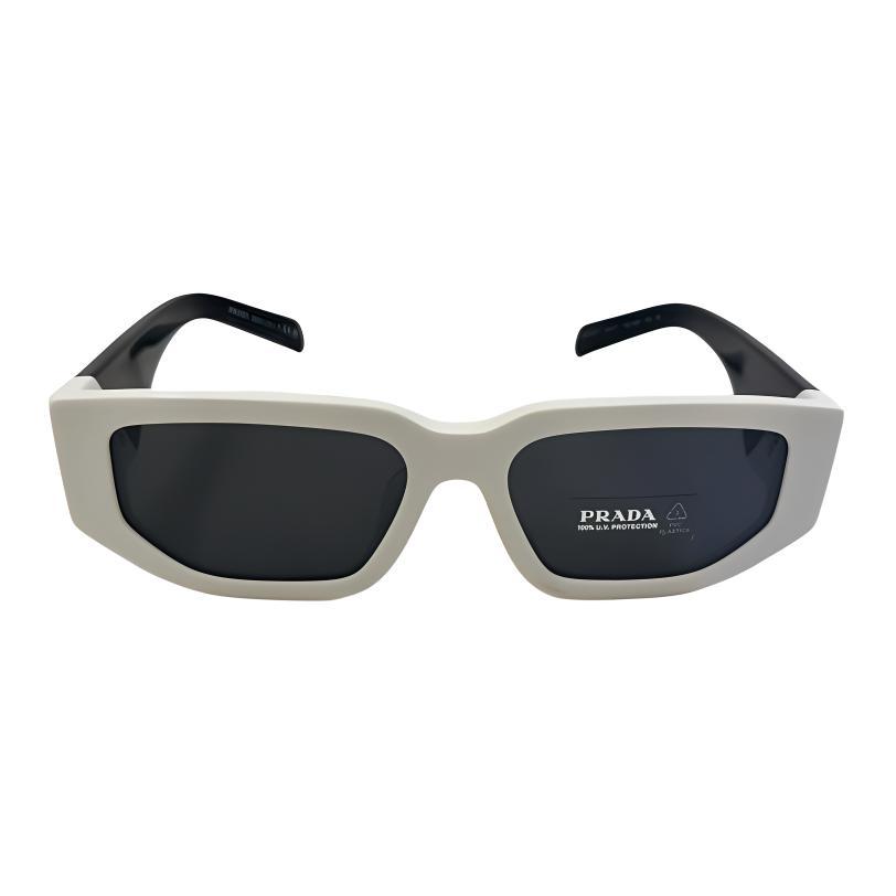 Prada Prada Acetate Irregular Shape Sunglasses Unisex White