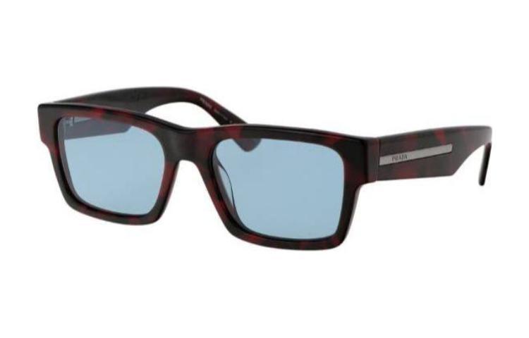 Prada Prada Acetate Irregular Shape Sunglasses Men's Red