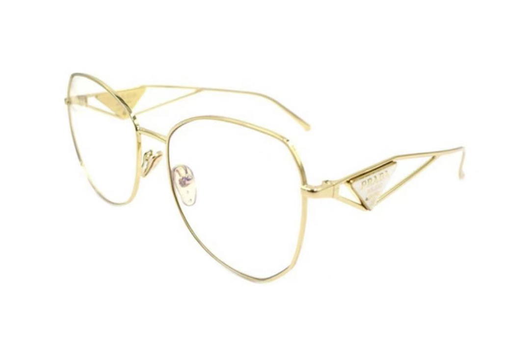 Prada Prada Eyewear Round Frame Sunglasses Gold
