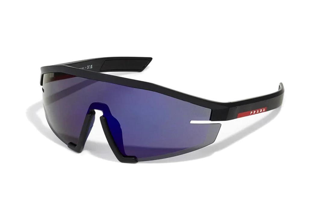 Prada Prada Irregular Shape Sunglasses Men's Black