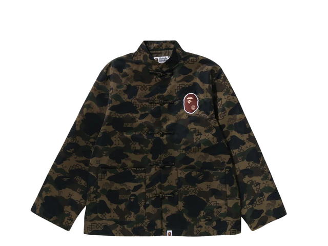 Bape Bape X Clot Camo Ape Head China Jacket Green - view 1