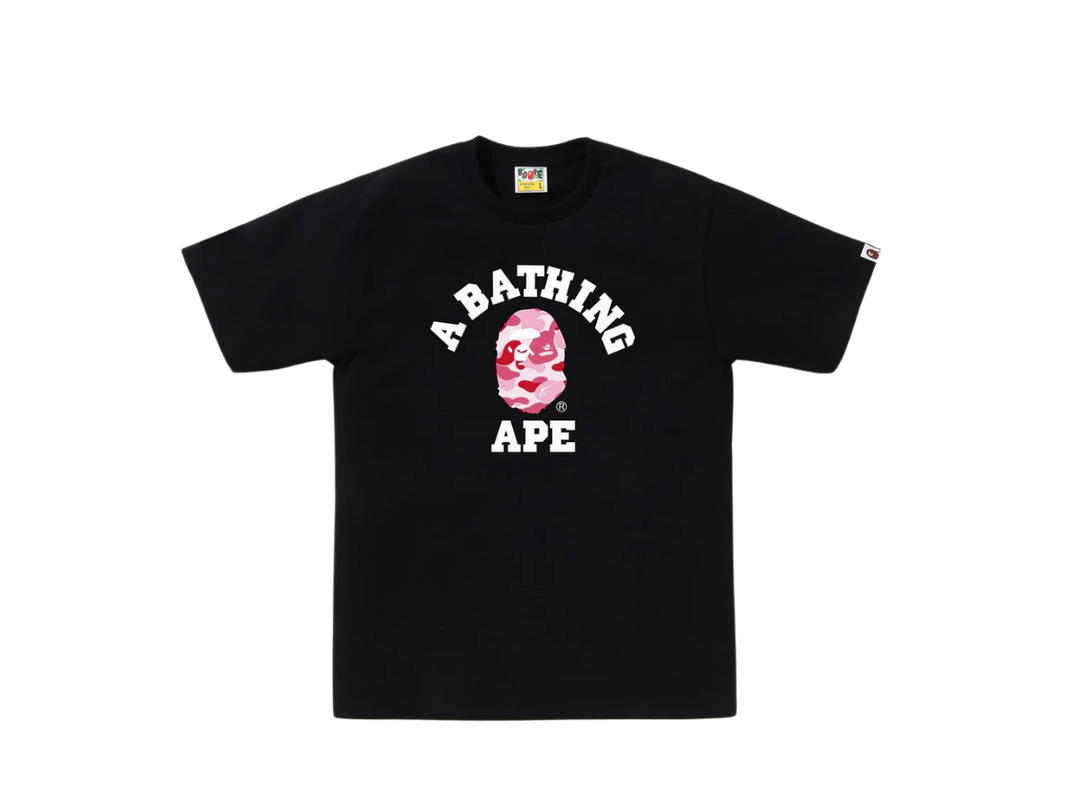 Bape Bape Abc Camo College Tee Pink Black