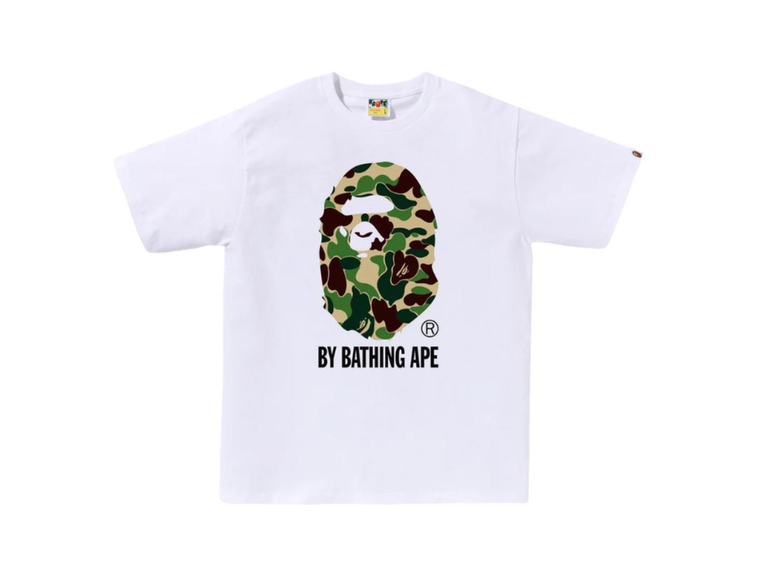 Bape Bape Abc Camo By Bathing Ape Tee White Green