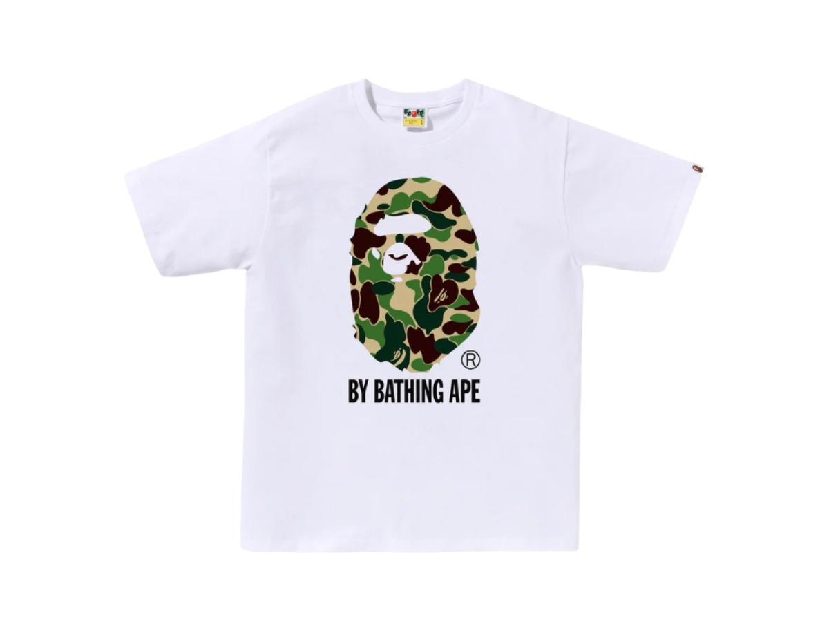Bape Bape Abc Camo By Bathing Ape Tee White Green