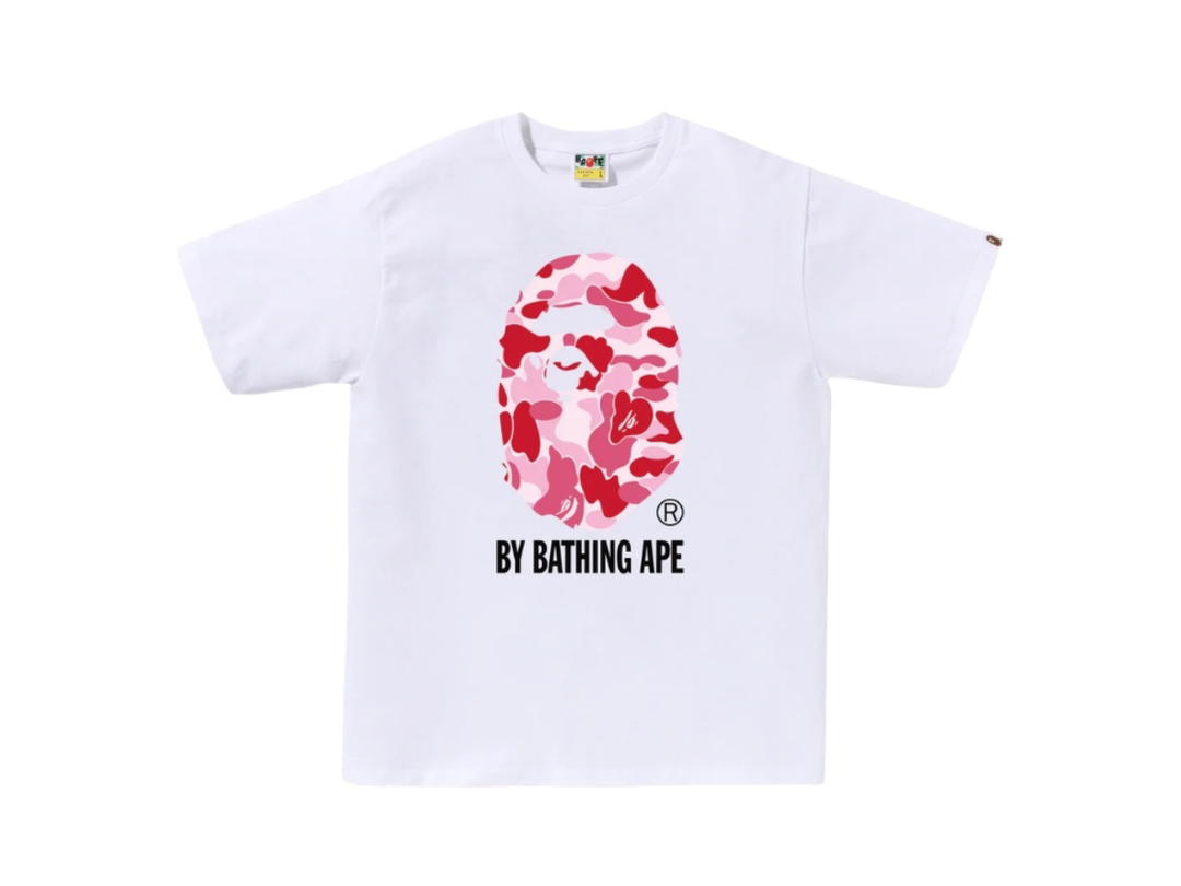 Bape Bape Abc Camo By Bathing Ape Tee White Pink