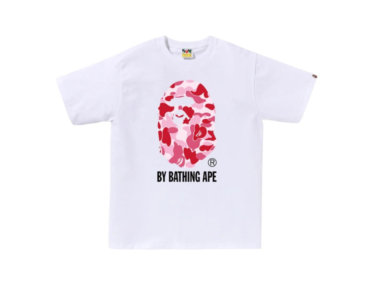 Bape Bape Abc Camo By Bathing Ape Tee White Pink