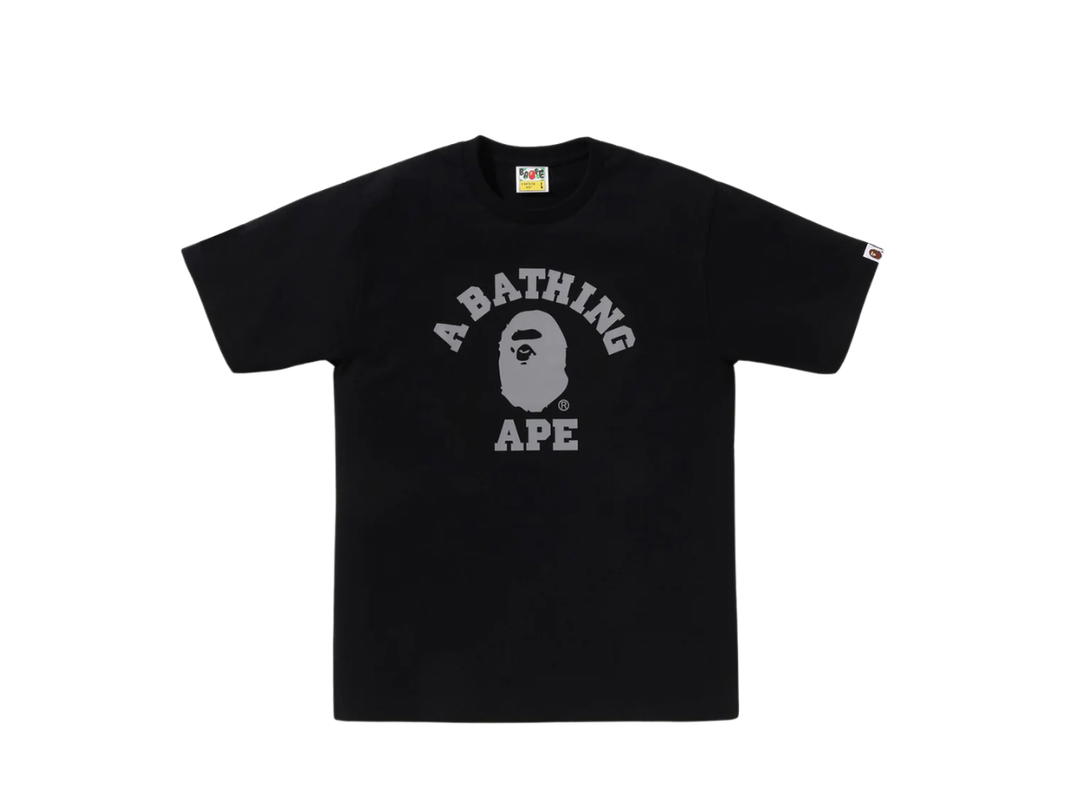 Bape Bape Reflective on College Tee Black