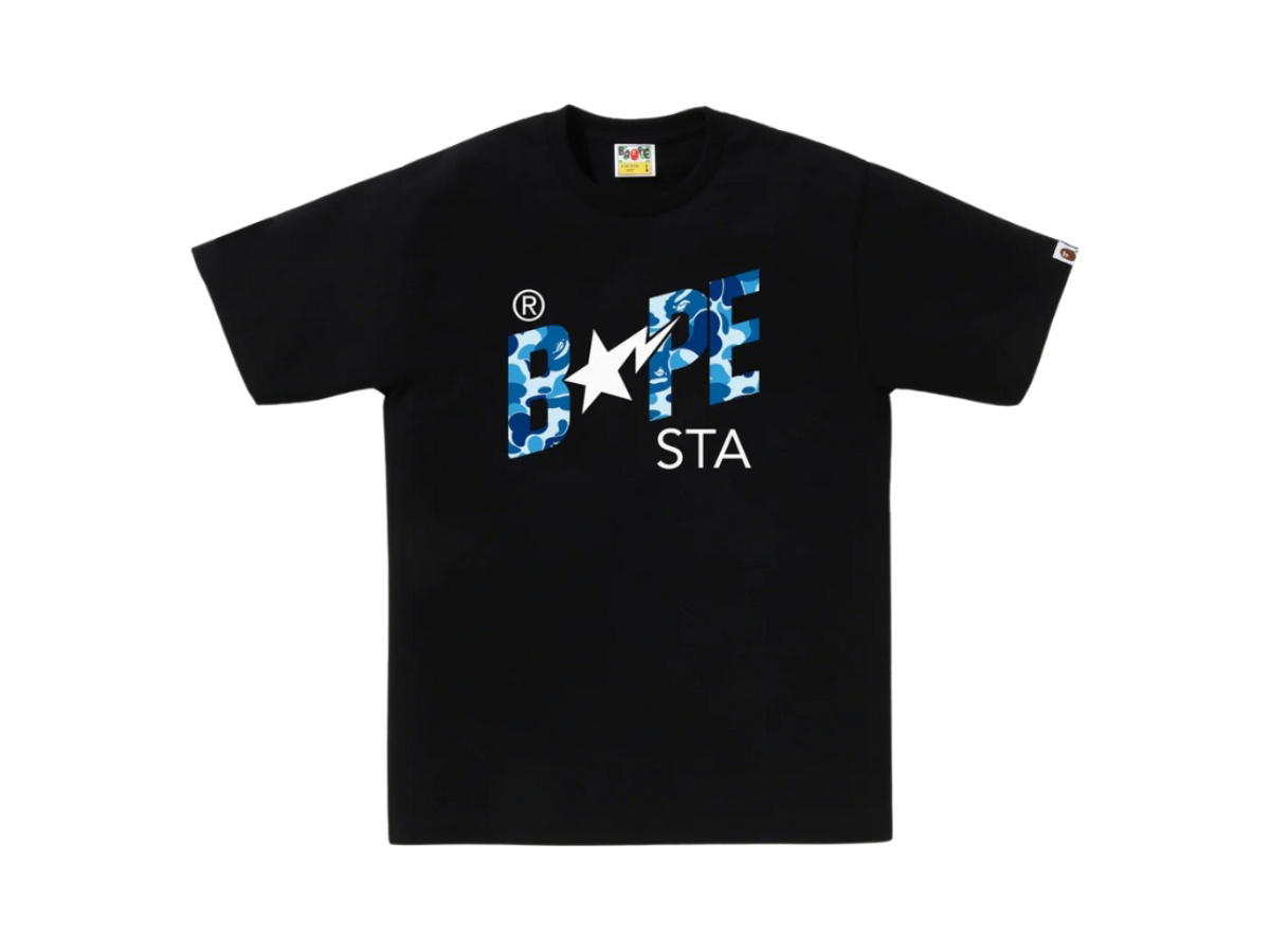 Bape Bape Abc Camo BAPE STA Logo Tee Black Blue