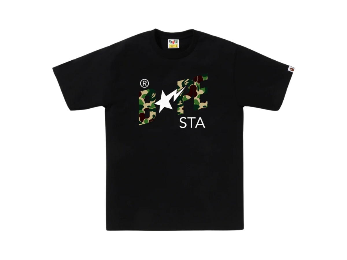 Bape Bape Abc Camo BAPE STA Logo Tee Black Green