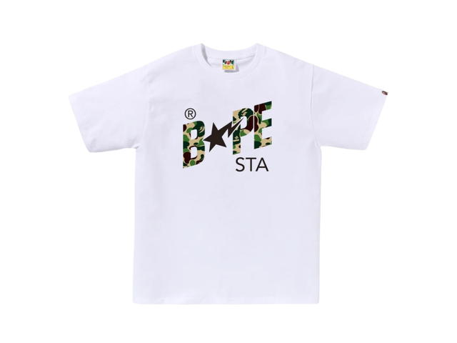 Bape Bape Abc Camo BAPE STA Logo Tee White Green - view 1