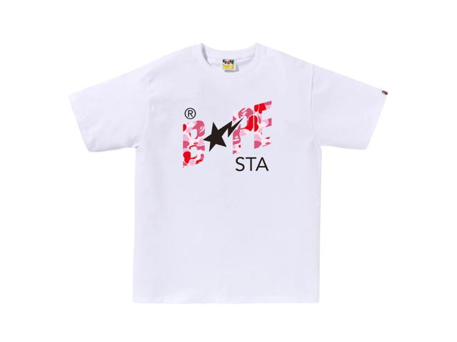 Bape Bape Abc Camo BAPE STA Logo Tee White Pink - view 1
