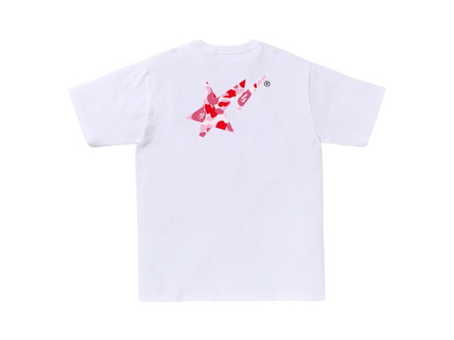 Bape Bape Abc Camo BAPE STA Logo Tee White Pink - view 2